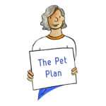 justin case holding the pet plan